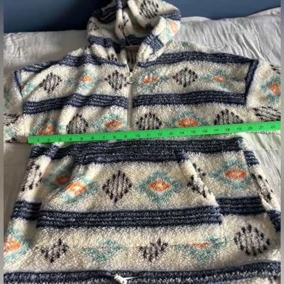 SO Womens Fleece Quarter Zip XS Western Print - Picture 5 of 8